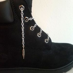 Silver Metal Chain Link Shoe Laces **NEW**